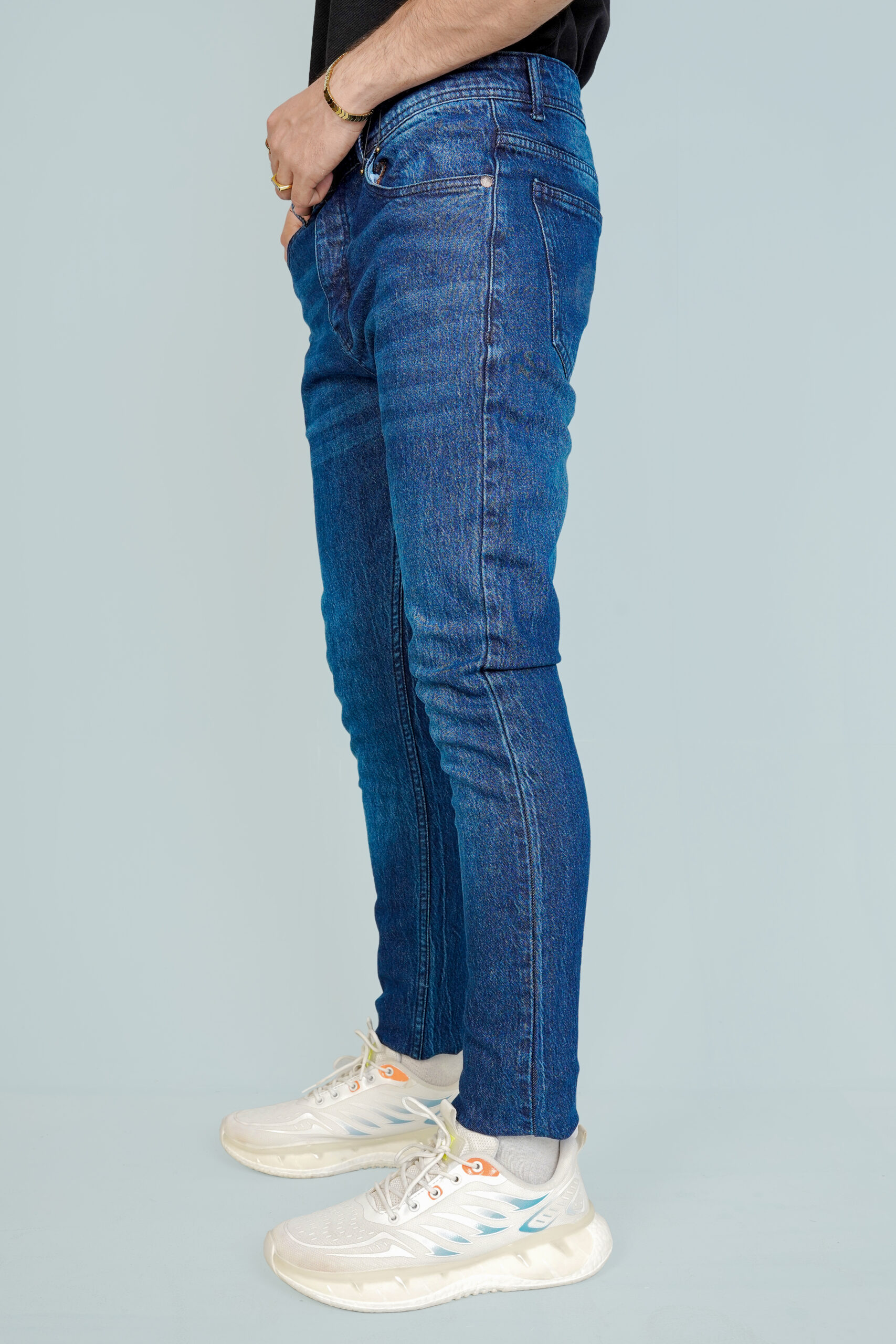 Mid Blue Slim Fit Denim Jeans Pants